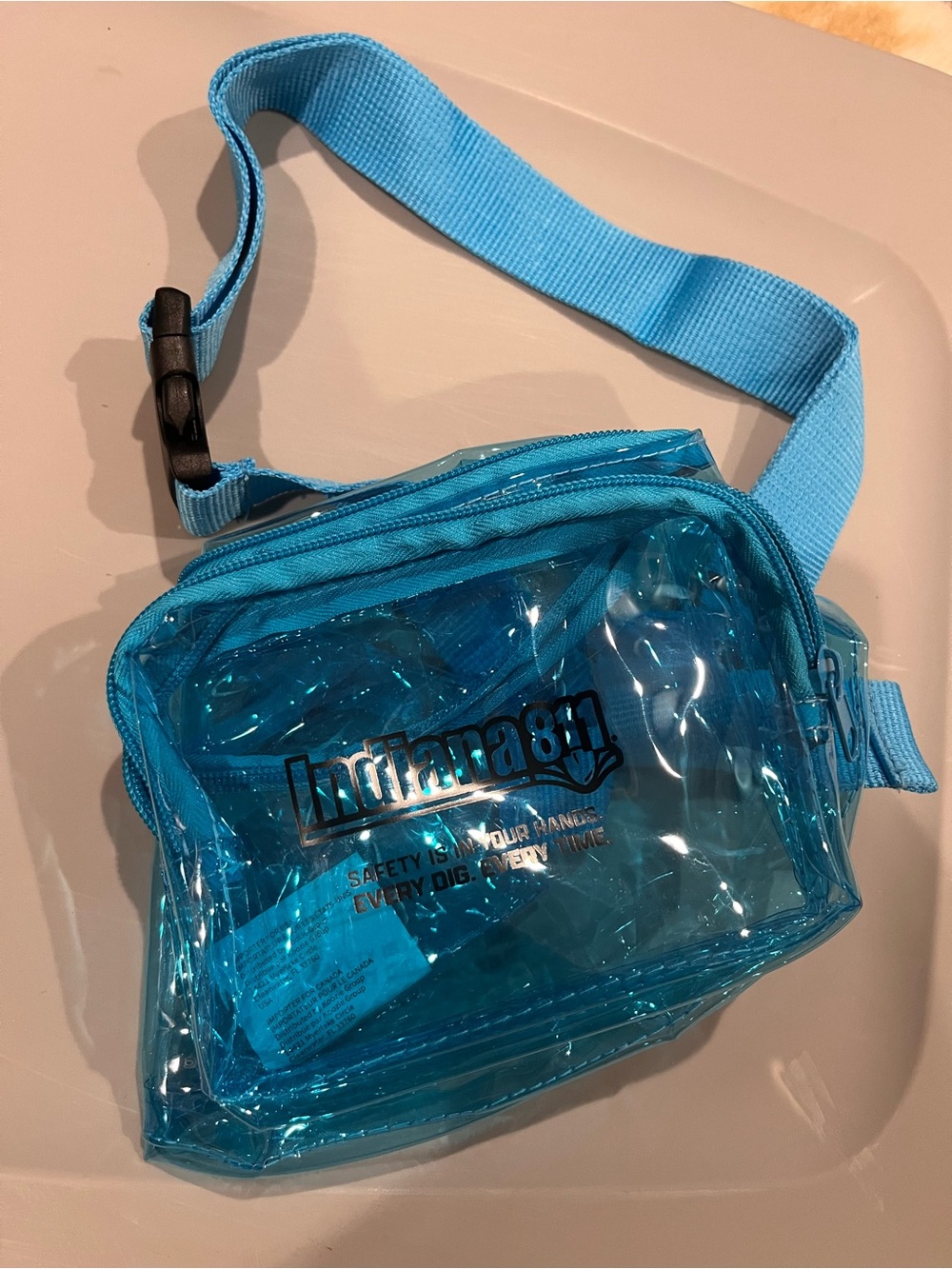 Clear Fanny Pack in Bright Blue